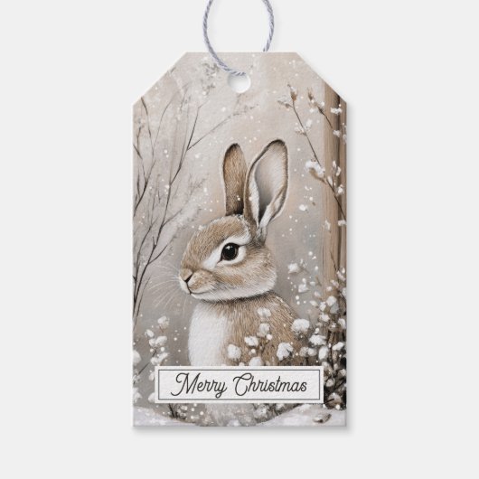 Wensen voor het winterbos cadeaulabel (Voorkant)
