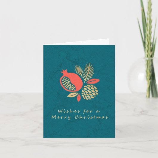 Wensen voor kerstkaart feestdagen kaart (Voorkant)