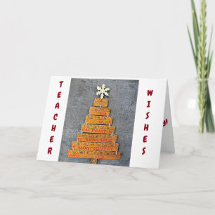 WENSEN VOOR *LERAAR* OM EEN SPECIALE KERST TE HEBB FEESTDAGEN KAART