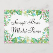 Wensen voor Pools Jong Koppel Briefkaart (Voorkant)