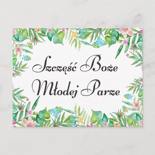 Wensen voor Pools Jong Paar Briefkaart (Voorkant)