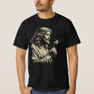 Wensen Waaien Jezus Waaiert Distelbloem Vintage Ku T-shirt