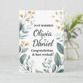 Wensen we u een leven lang liefde en geluk kaart (Staand voorkant)