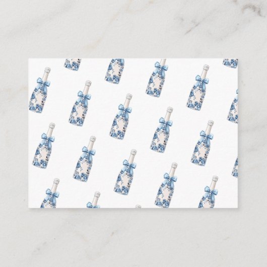 Wensen wel Chinoiserie Boots Bubbly Vrijgezellenfe Informatiekaartje (Achterkant)