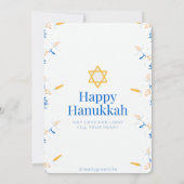 Wensen wij u een Hanukkah uitnodiging (Achterkant)