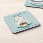 Wensen zijn hoop en dromen bier onderzetter (Linkerzijde)