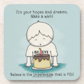 Wensen zijn hoop en dromen bier onderzetter (Voorkant)
