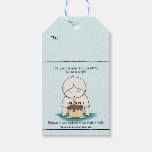 Wensen zijn Hoop en Dromen Gift Label Cadeaulabel (Voorkant)