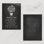 Wensend Goed Bloemen Rustiek Mason Jar Chalk Informatiekaartje (Voorkant / Achterkant)