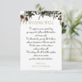 Wensend goed elegante florale chique winter bruilo informatiekaartje (Staand voorkant)