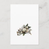 Wensend goed elegante florale chique winter bruilo informatiekaartje (Achterkant)