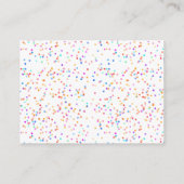 Wensend goed Kleurrijke Regenboog Confetti Bruilof Informatiekaartje (Achterkant)