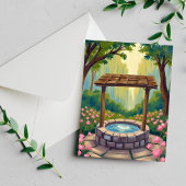 Wensend goed magisch bloemenbos briefkaart