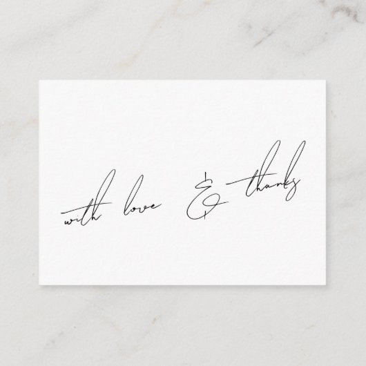 Wensend Goed Modern Slank Handschrift Wit Informatiekaartje (Achterkant)