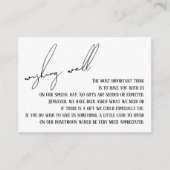 Wensend Goed Modern Slank Handschrift Wit Informatiekaartje (Voorkant)