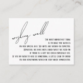 Wensend Goed Modern Slank Handschrift Wit Informatiekaartje