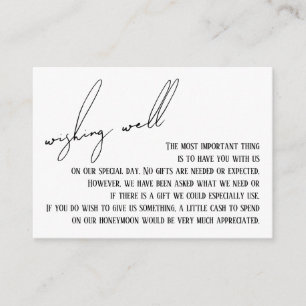 Wensend Goed Modern Slank Handschrift Wit Informatiekaartje