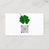 Wensend goed voor bruiloft witte vierbladige klave visitekaartje (Achterkant)