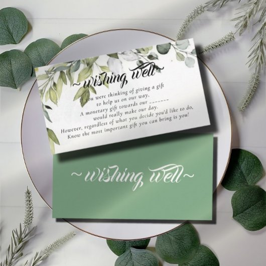 Wensend Goed voor Eucalyptus Thema Bruiloft Informatiekaartje