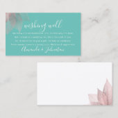 Wensend goed voor huwelijksuitnodiging Roos delica Visitekaartje (Voorkant / Achterkant)