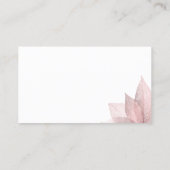 Wensend goed voor huwelijksuitnodiging Roos delica Visitekaartje (Achterkant)