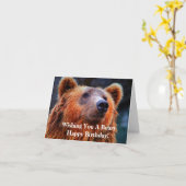 Wensend u een Beary draagt de Gelukkige Verjaardag Kaart (Gele Bloem)