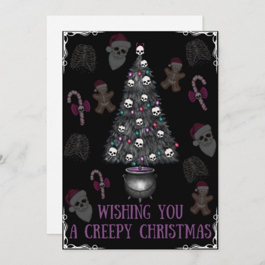 Wensend u een enge kerst feestdagenkaart (Voorkant / Achterkant)