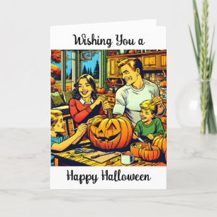 Wensend u een gelukkig Halloween nostalgie Feestdagen Kaart