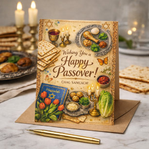 Wensend u een gelukkig Paasfeest Elegante Vintage  Briefkaart