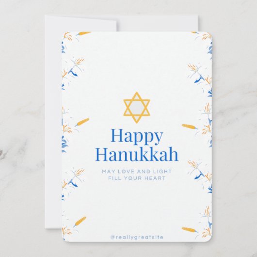 Wensend u een Hanukká uitnodiging (Achterkant)