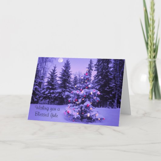 Wensend u een Heilige Yule Feestdagen Kaart (Voorkant)