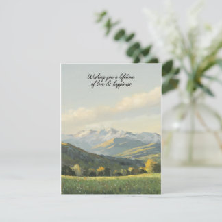 Wensend u een leven lang liefde en geluk  feestdagenkaart