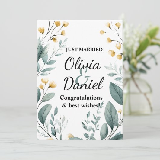 Wensend u een leven lang liefde en geluk kaart (Staand voorkant)