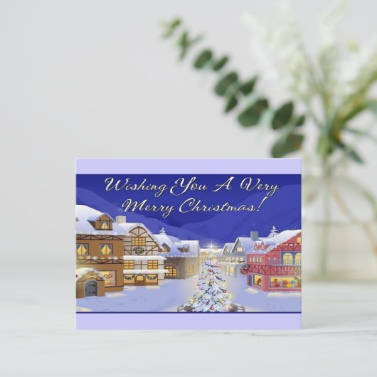 Wensend u een Vrolijk Briefkaart van Kerstmis (Staand voorkant)