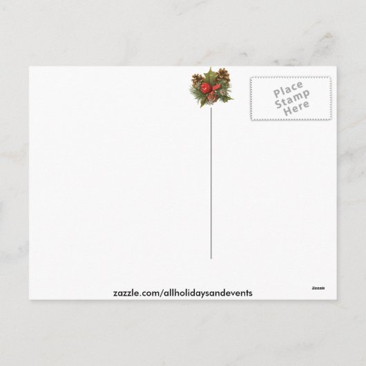 Wensend u een Vrolijk Briefkaart van Kerstmis (Achterkant)