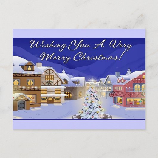 Wensend u een Vrolijk Briefkaart van Kerstmis (Voorkant)