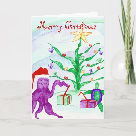 Wensend u een Vrolijke Kerstkaart Feestdagen Kaart (Voorkant)