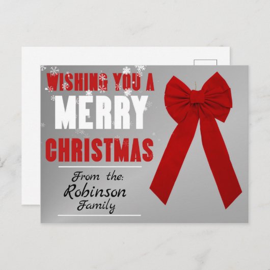 Wensend u een Vrolijke Kerstmis Gepersonaliseerde Briefkaart (Voorkant / Achterkant)