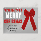 Wensend u een Vrolijke Kerstmis Gepersonaliseerde Briefkaart (Voorkant)