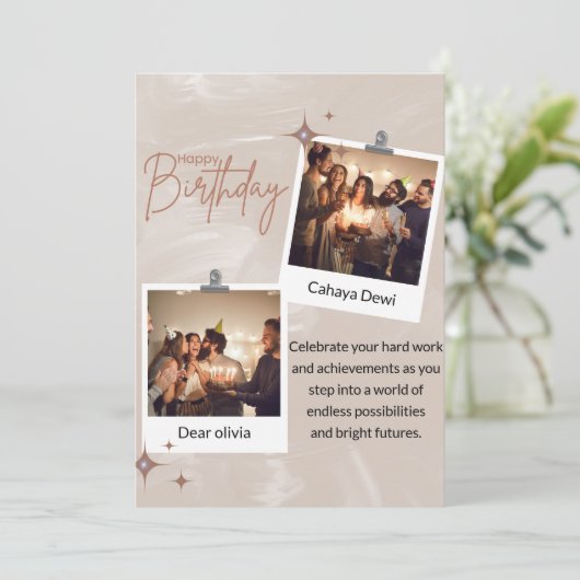 Wensend u geluk, liefde en succes kaart (Staand voorkant)