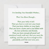 Wensend u genoeg kaart (Achterkant)