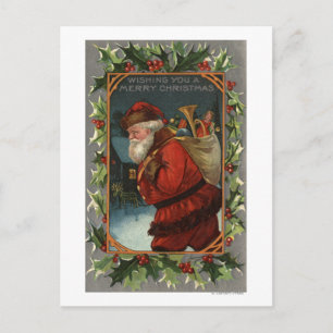 Wensend u het Vrolijke Marcheren ChristmasSanta Feestdagenkaart