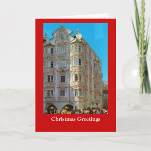 Wensend u joyous Kerstmis, Vintage Wenen Feestdagen Kaart