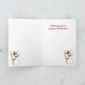 Wensend u joyous Kerstmis, Vintage Wenen Feestdagen Kaart (Binnen)