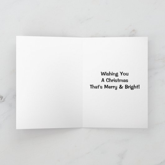 Wensend u Kerstmis die Vrolijk & Helder is Feestdagen Kaart (Binnen)