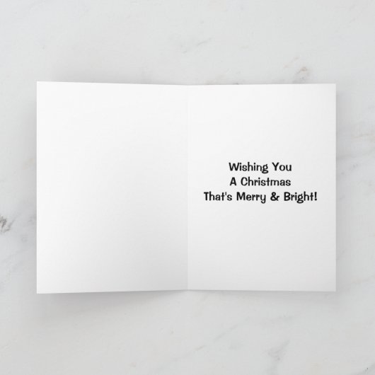 Wensend u Kerstmis die Vrolijk & Helder is! Feestdagen Kaart (Binnen)