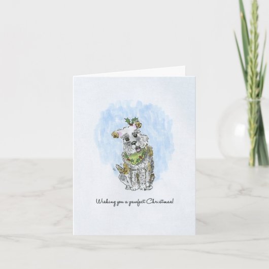 wensend u pawfectKerstmis! Feestdagen Kaart (Voorkant)