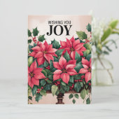 Wensend u vreugde feestdagenkaart (Staand voorkant)