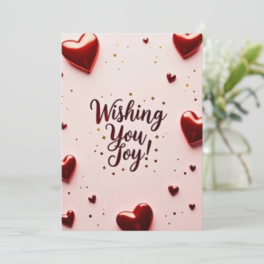 wensend u Vreugde  Kaart (Staand voorkant)