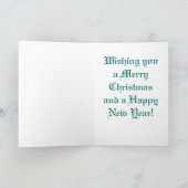 Wensend u Vrolijke Kerstmis en een Gelukkig Feestdagen Kaart (Binnen)